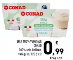 Spazio Conad Soia 100% vegetale conad 100% soia italiana offerta