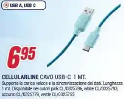 Trony CELLULARLINE CAVO USB-C 1 MT. offerta