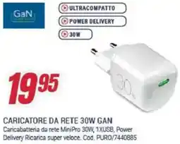 Trony CARICATORE DA RETE 30W GAN offerta
