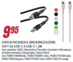 Trony CAVO DI RICARICA E SINCRONIZZAZIONE SOFT DA USB-C A USB-C 1,5M offerta