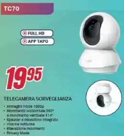 Trony Tp-link telecamera sorveglianza TC70 offerta