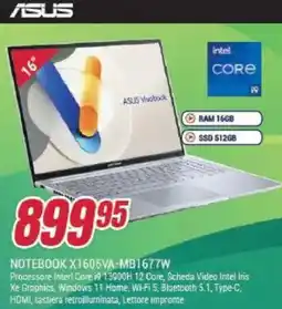 Trony ASUS NOTEBOOK X1605VA-MB1677W offerta