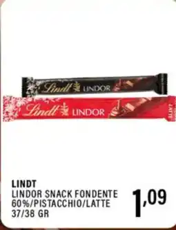 Gecop Lindt lindor snack fondente 60%/pistacchio/latte offerta