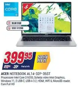 Trony ACER NOTEBOOK AL14-32P-35ST offerta