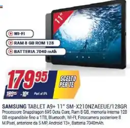 Trony SAMSUNG TABLET A9+ 11″ SM-X210NZAEEUE/128GR offerta