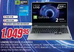 Trony LENOVO NOTEBOOK 83JEBOBTIX offerta