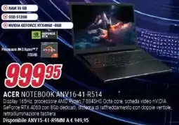 Trony ACER NOTEBOOK ANV16-41-R514 offerta