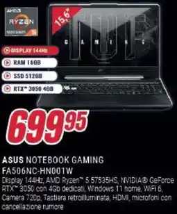 Trony ASUS NOTEBOOK GAMING FA506NC-HN001W offerta