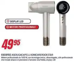 Trony CECOTEC ASCIUGACAPELLI IONICAREROCKSTAR offerta