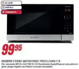 Trony CECOTEC FORNO MICROONDE PROCLEAN6110 offerta