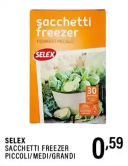 Gecop Selex sacchetti freezer piccoli/medi/grandi offerta