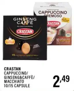 Gecop Crastan cappuccino/ ginseng&caffè/ macchiato 10/15 capsule offerta