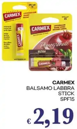 Pilato Carmex balsamo labbra stick SPF15 offerta