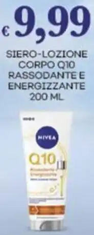 Pilato Nivea siero-lozione corpo q10 rassodante e energizzante offerta