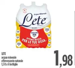 Ciro Amodio LETE acqua minerale effervescente naturale offerta