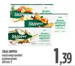 Ciro Amodio ZUEGG SKIPPER succhi senza zuccheri ace/pesca/pera offerta