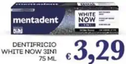 Pilato Mentadent dentifricio white now 3in1 offerta