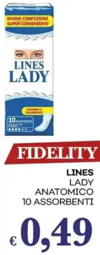 Pilato Lines lady anatomico offerta