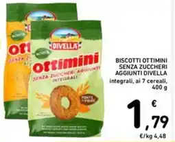 Spazio Conad Biscotti ottimini senza zuccheri aggiunti DIVELLA offerta