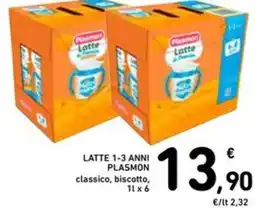 Spazio Conad Latte 1-3 anni plasmon classico, biscotto offerta