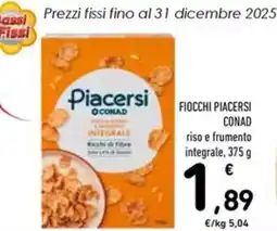 Spazio Conad Fiocchi piacersi conad riso e frumento integrale offerta