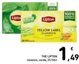 Spazio Conad THE LIPTON classico, verde, 25 filtri offerta