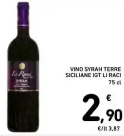 Spazio Conad Vino syrah terre siciliane igt LI RACI offerta