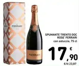 Spazio Conad Spumante trento doc rose' ferrari con astuccio offerta