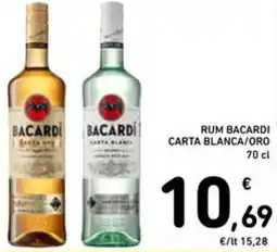 Spazio Conad Rum bacardi carta blanca/oro offerta