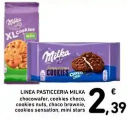 Spazio Conad Linea pasticceria milka chocowafer, cookies choco offerta