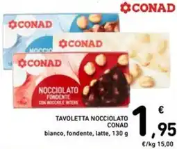 Spazio Conad Tavoletta nocciolato conad bianco, fondente, latte offerta