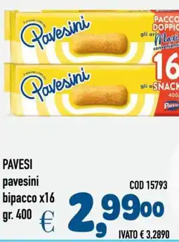 Del Prete Distribuzioni PAVESI pavesini bipacco x16 offerta