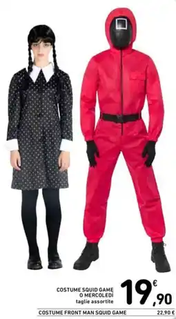 Spazio Conad Costume squid game o mercoledi offerta