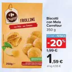 Carrefour Biscotti con Mela Carrefour offerta