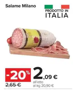 Carrefour Salame Milano offerta