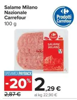 Carrefour Salame Milano Nazionale Carrefour offerta