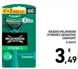 Spazio Conad Rasoio wilkinson xtreme3 sensitive comfort offerta
