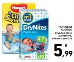 Spazio Conad Pannolini huggies drynites, little swimmers offerta