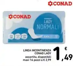 Spazio Conad Linea incontinenza conad lady offerta