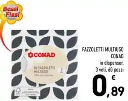 Spazio Conad Fazzoletti multiuso conad in dispenser offerta