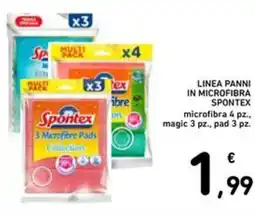 Spazio Conad Linea panni in microfibra SPONTEX offerta