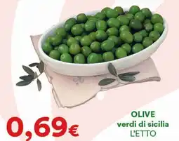 Supermercati Pasquale Prisco OLIVE verdi di sicilia offerta