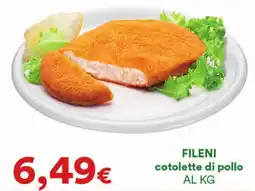Supermercati Pasquale Prisco FILENI cotolette di pollo offerta