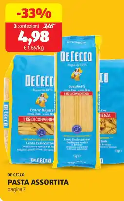 ALDI De cecco pasta offerta