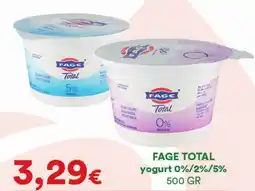 Supermercati Pasquale Prisco FAGE TOTAL yogurt 0%/2%/5% offerta