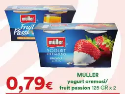 Supermercati Pasquale Prisco MULLER yogurt cremosi/ fruit passion offerta