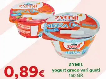Supermercati Pasquale Prisco ZYMIL yogurt greco offerta