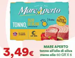 Supermercati Pasquale Prisco MARE APERTO tonno all'olio di oliva meno olio offerta