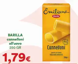 Supermercati Pasquale Prisco BARILLA cannelloni all'uovo offerta