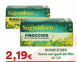 Supermercati Pasquale Prisco SOGNI D'ORO tisana offerta